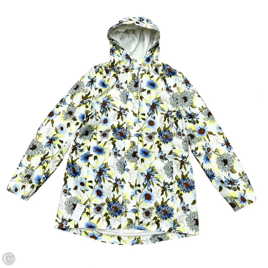 Jacket Windbreaker By Lands End In Floral Print, Size: S