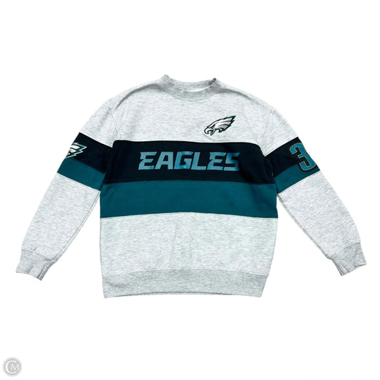 Athletic Sweatshirt Crewneck By Nfl In Grey, Size: S