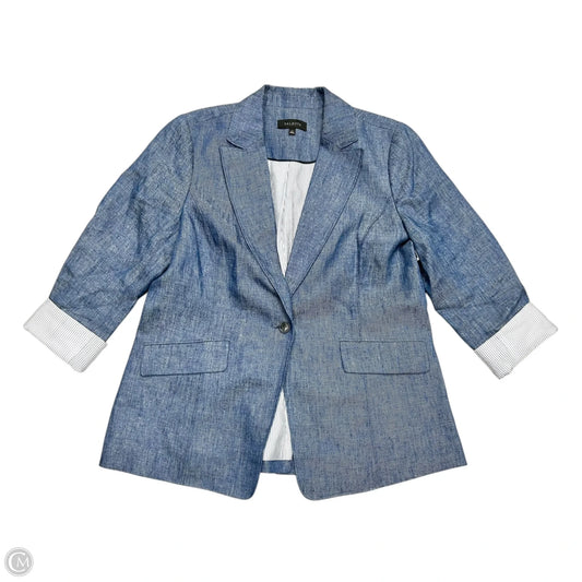 Blazer By Talbots In Blue Denim, Size: L