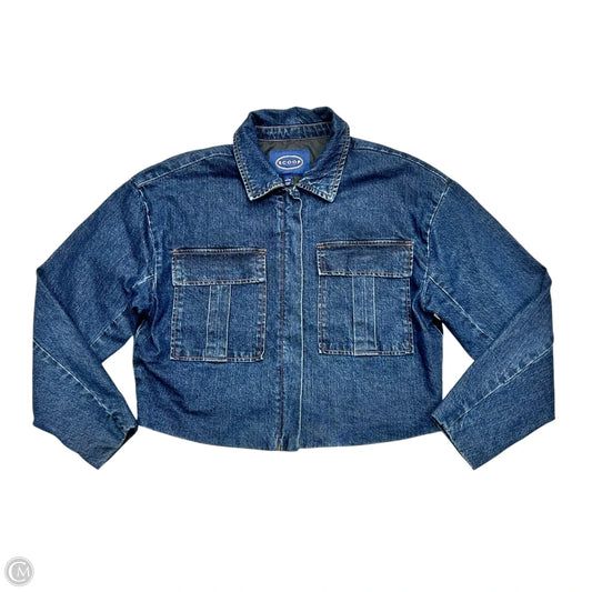 Jacket Denim By Scoop In Blue Denim, Size: L