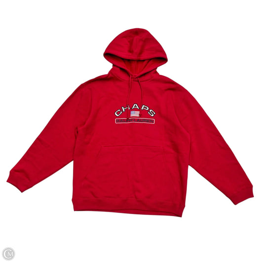 Sweatshirt Hoodie By Chaps In Red, Size: M