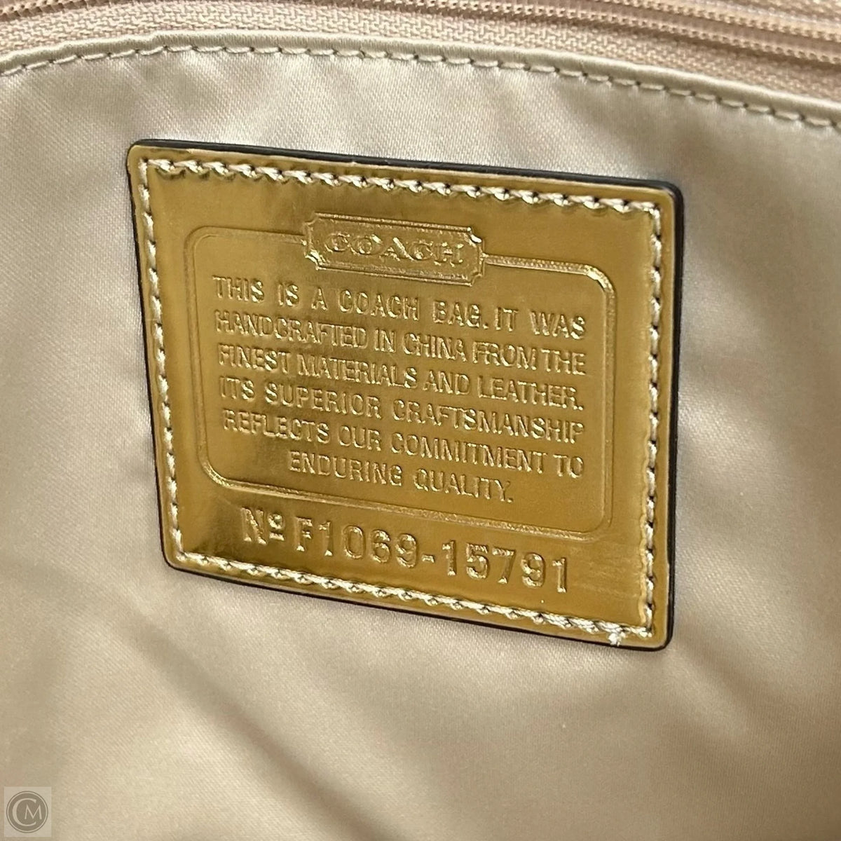 Handbag Designer By Coach, Size: Large