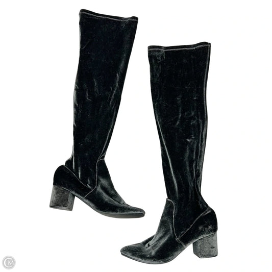Boots Over-the-knee Heels By Steve Madden In Silver, Size: 11