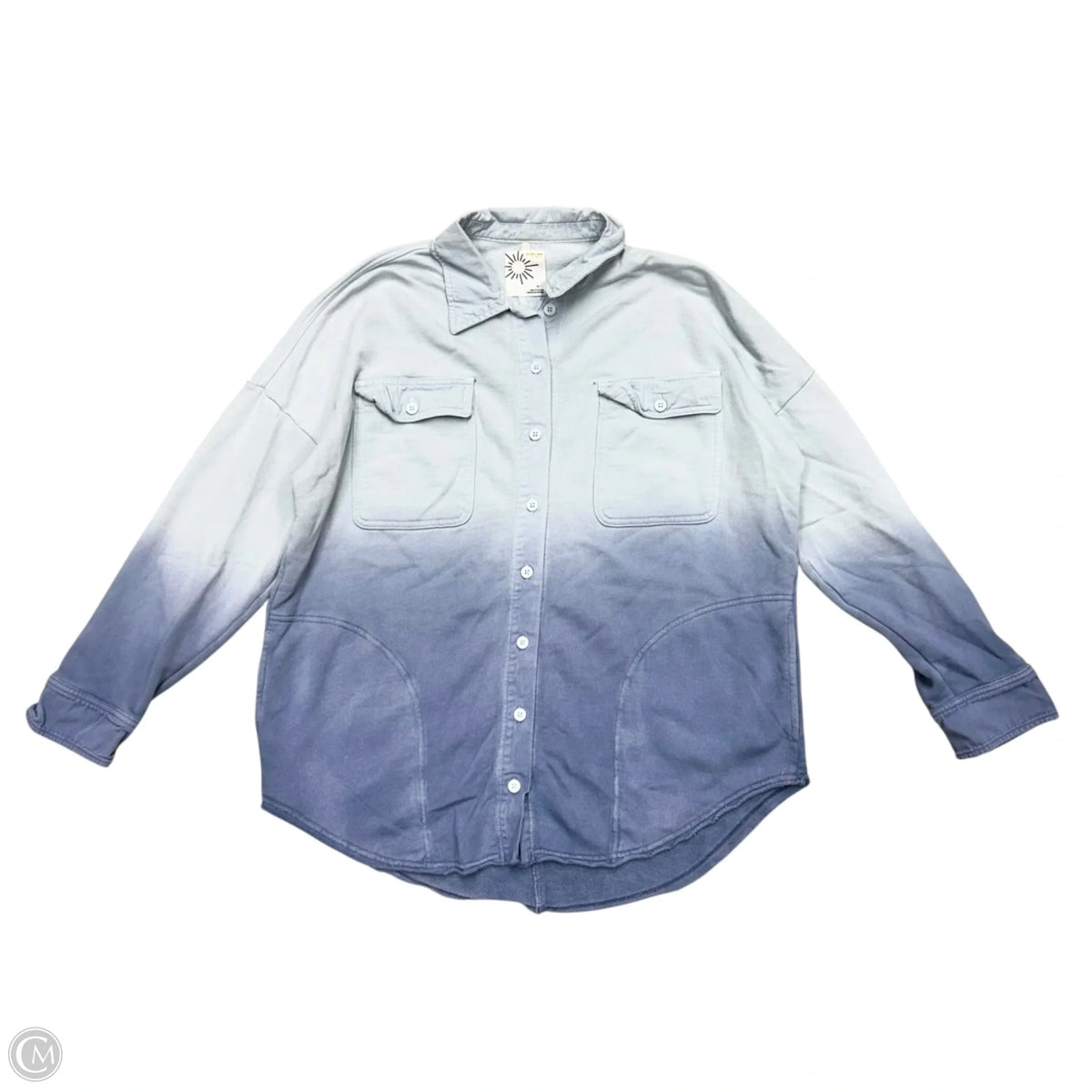 Jacket Shirt By Offline In Blue, Size: S