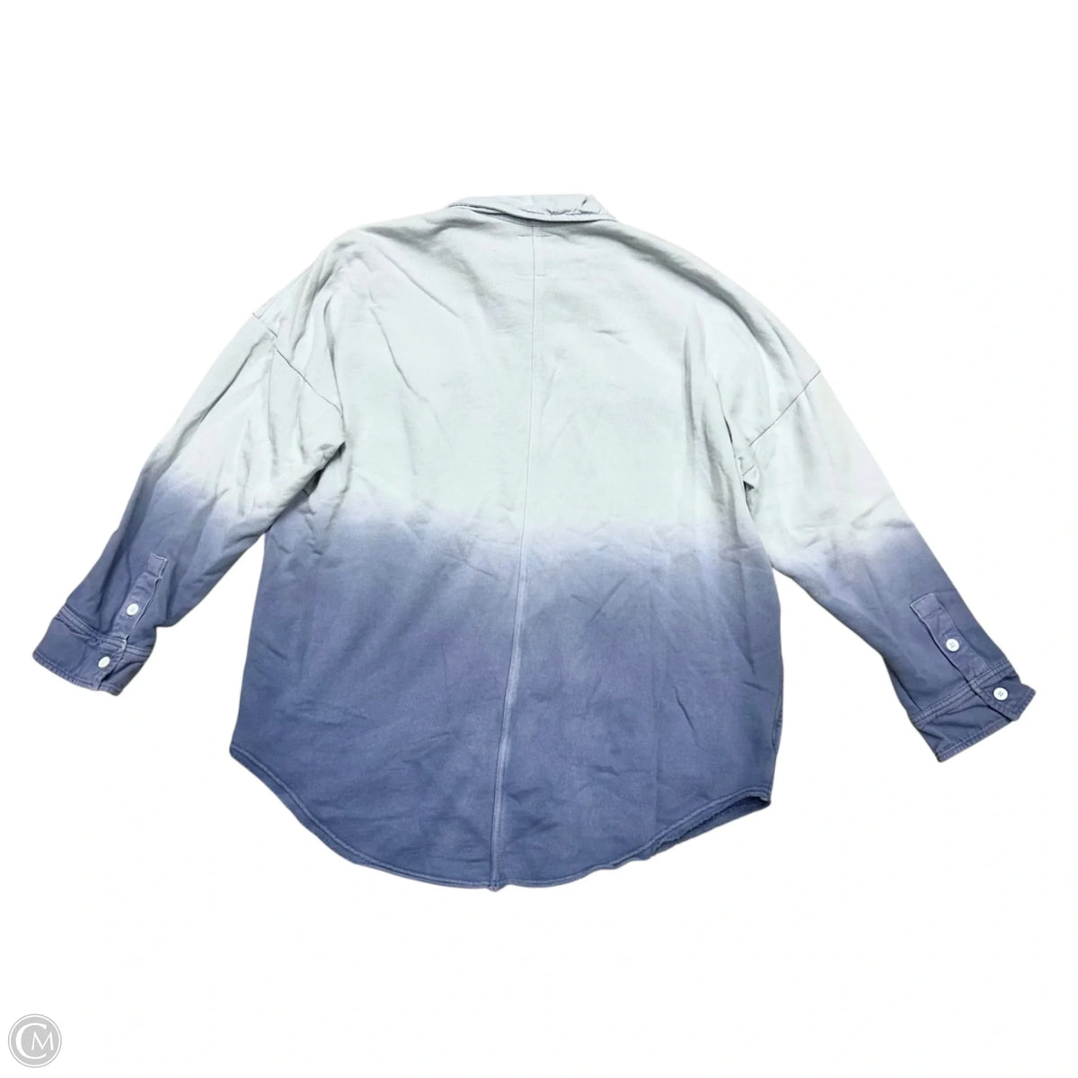 Jacket Shirt By Offline In Blue, Size: S