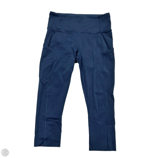 Athletic Leggings Capris By Lululemon In Navy, Size: S