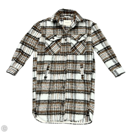 Jacket Shirt By Blanknyc In Brown & White, Size: Xs