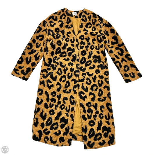 Coat Faux Fur & Sherpa By Dra In Black & Brown, Size: Xs