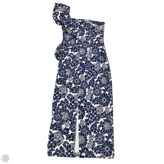 Dress Party Midi By Anthropologie In Blue & White, Size: S
