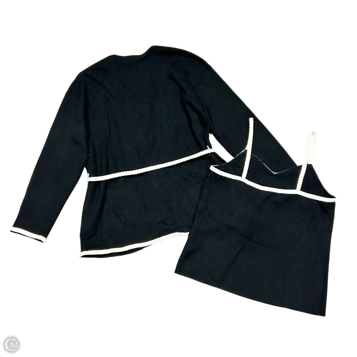 Sweater 2pc By Talbots In Black & White, Size: L