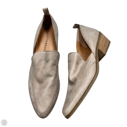 Shoes Heels Block By Lucky Brand In Taupe, Size: 8.5