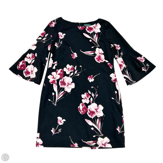 Dress Work By Lauren By Ralph Lauren In Black & Purple, Size: Xl