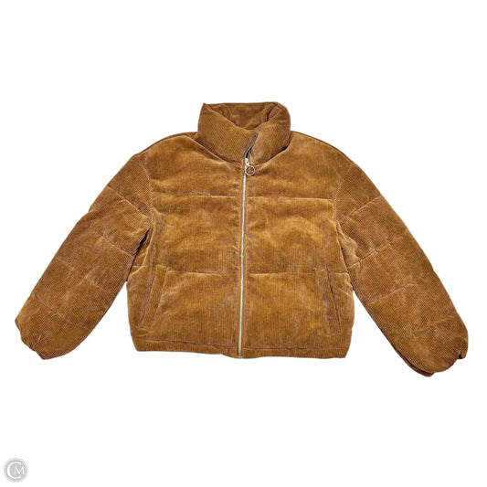 Jacket Puffer & Quilted By Ci Sono In Brown, Size: M