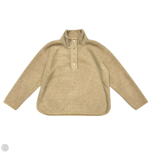 Jacket Faux Fur & Sherpa By J. Crew In Tan, Size: L