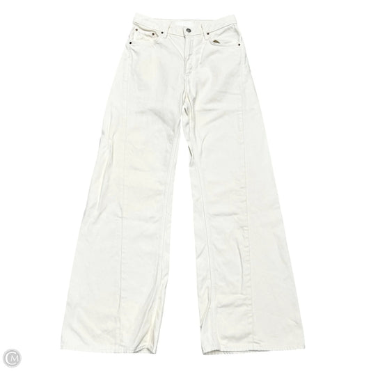 Jeans Wide Leg By Mother In Cream Denim, Size: 4