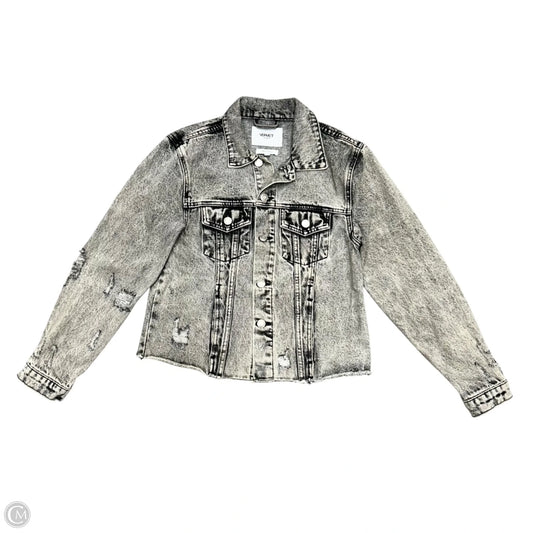 Jacket Denim By Vervet In Grey Denim, Size: S