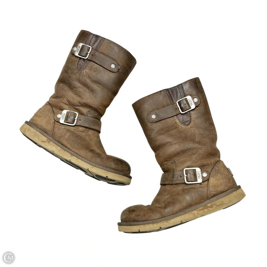 Boots Designer By Ugg In Brown, Size: 6