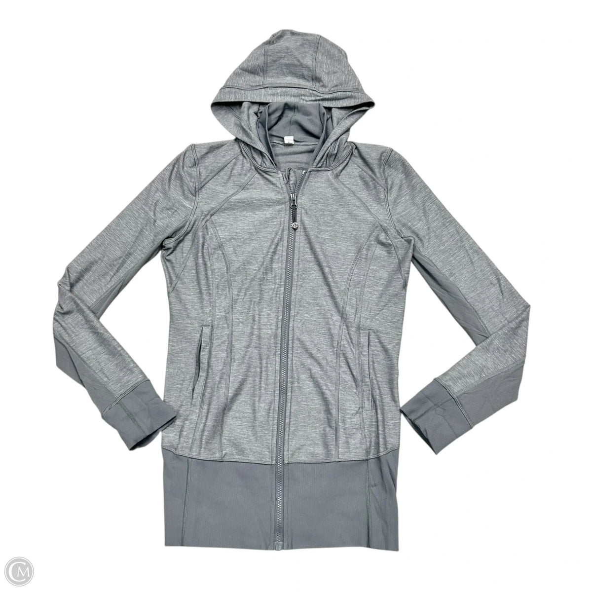 Athletic Jacket By Lululemon In Grey, Size: M