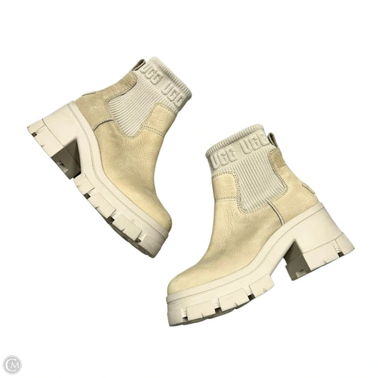 Boots Designer By Ugg In Cream, Size: 8.5
