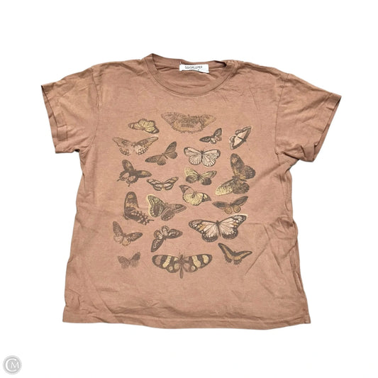 Top Short Sleeve By Daydreamer In Brown, Size: Xs