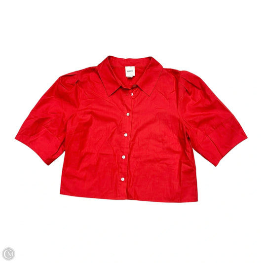 Blouse Short Sleeve By Maeve In Red, Size: S