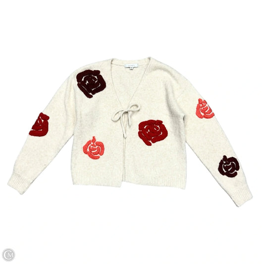 Sweater Cardigan By Flat White In Tan, Size: Osfm