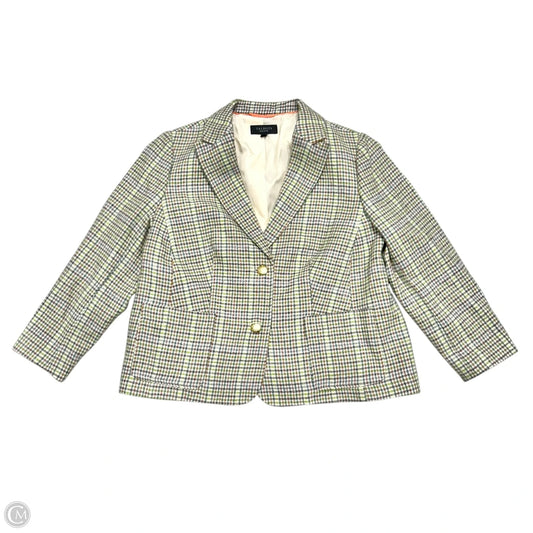 Blazer By Talbots In Green & White, Size: 1xp