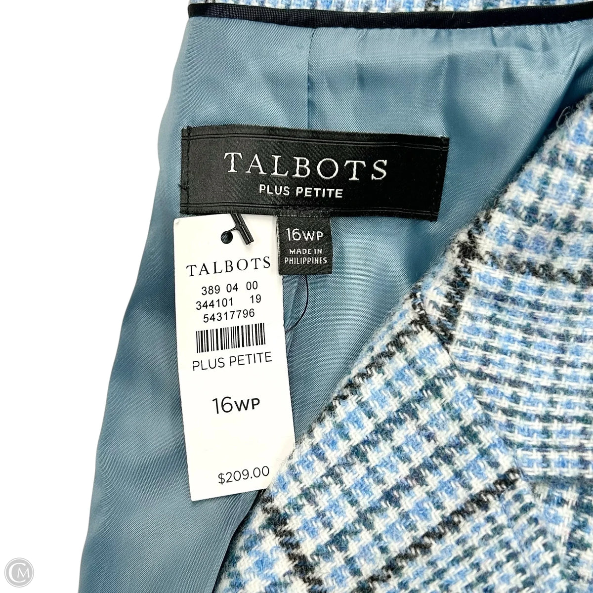 Blazer By Talbots In Blue & Brown, Size: Xlp