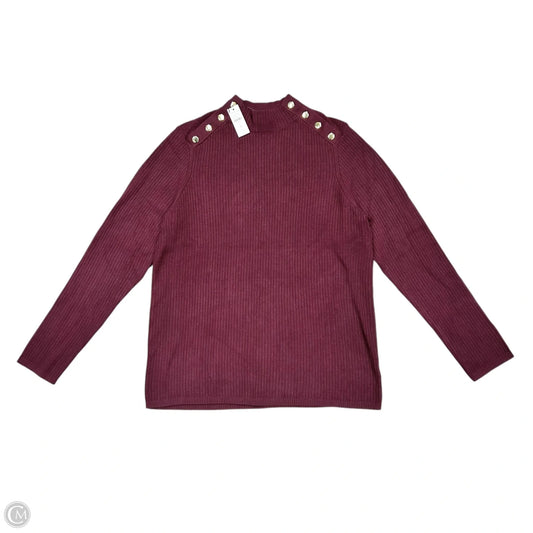 Top Long Sleeve By Talbots In Maroon, Size: 1x