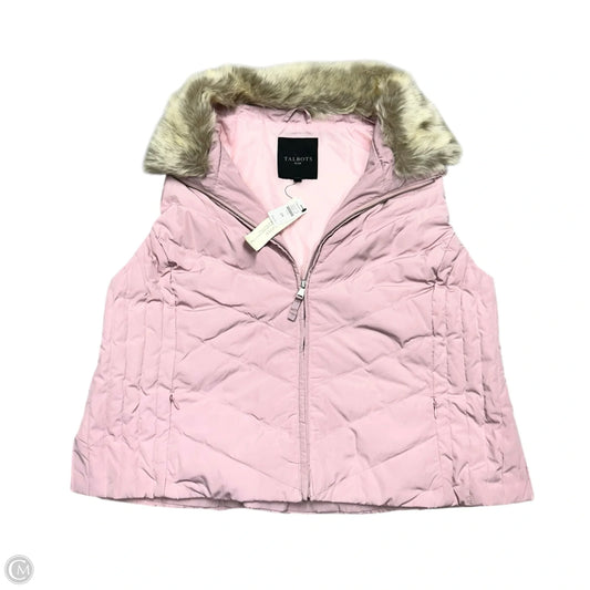 Vest Puffer & Quilted By Talbots In Pink, Size: 2x