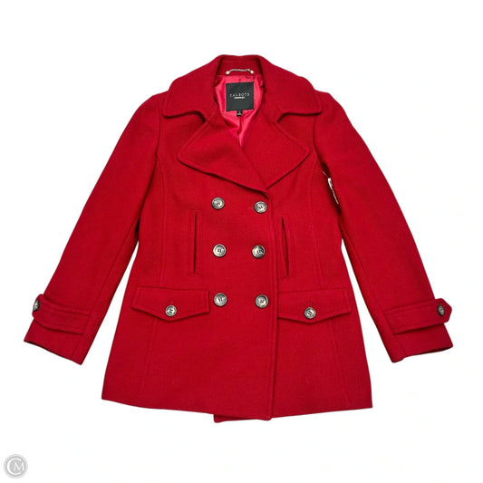 Coat Peacoat By Talbots In Red, Size: S