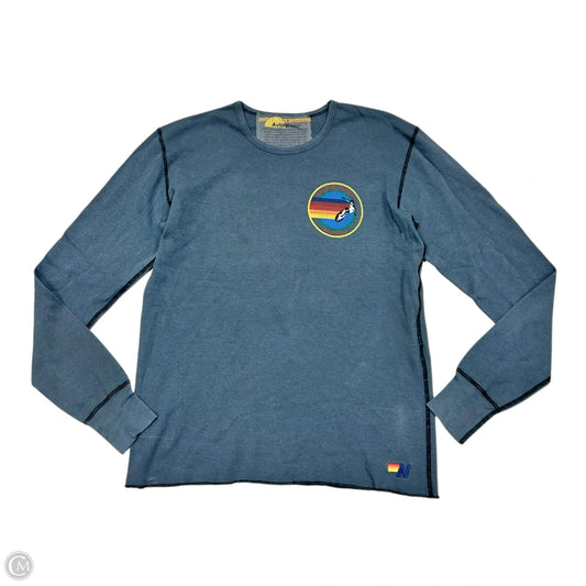 Top Long Sleeve By Aviator Nation In Grey, Size: L