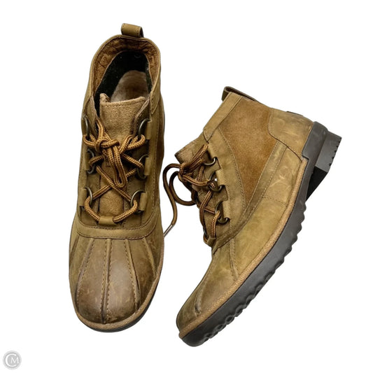 Boots Designer By Ugg In Brown, Size: 11