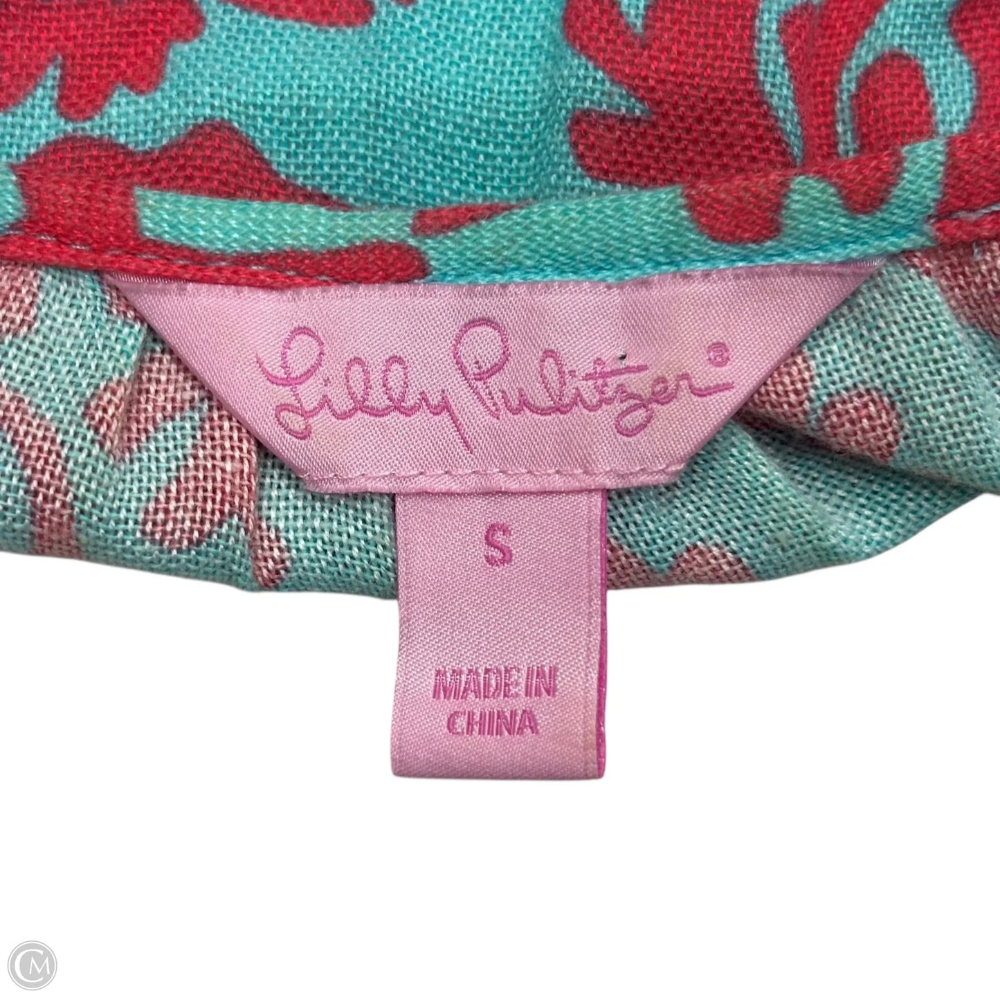 Top Long Sleeve Designer By Lilly Pulitzer In Blue & Pink, Size: S