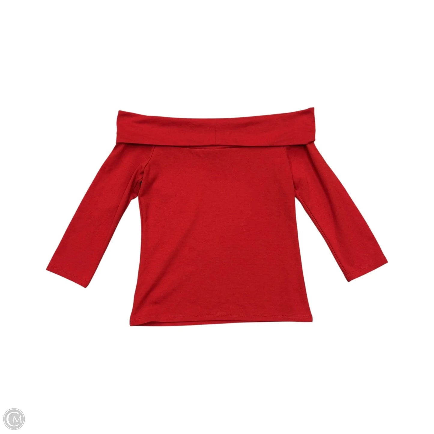 Top 3/4 Sleeve By Anthropologie In Red, Size: S