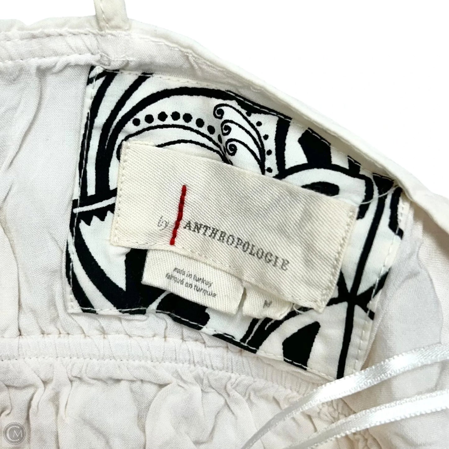 Dress Casual Short By Anthropologie In Black & Cream, Size: M