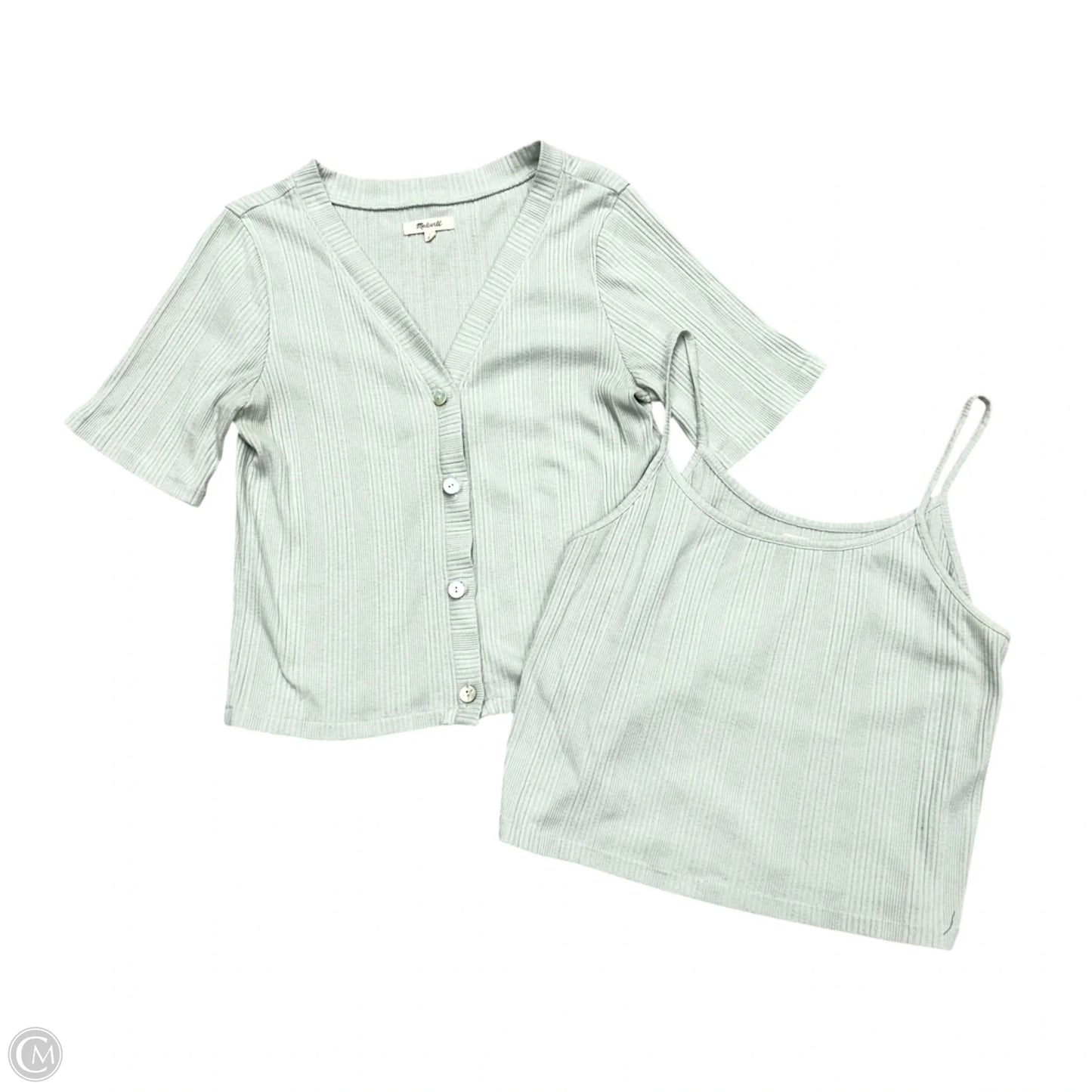 Top 2pc Short Sleeve By Madewell In Pale Mint, Size: L