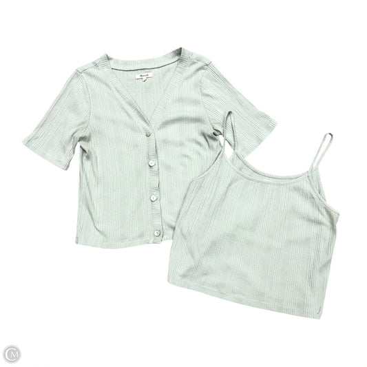 Top 2pc Short Sleeve By Madewell In Pale Mint, Size: L