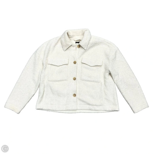 Jacket Faux Fur & Sherpa By Banana Republic In Cream, Size: Xl