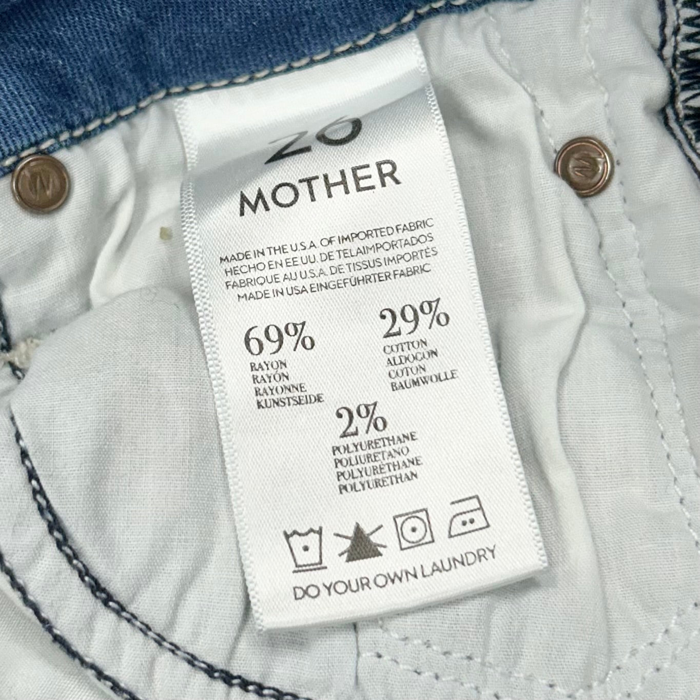 Jeans Skinny By Mother In Blue Denim, Size: 2