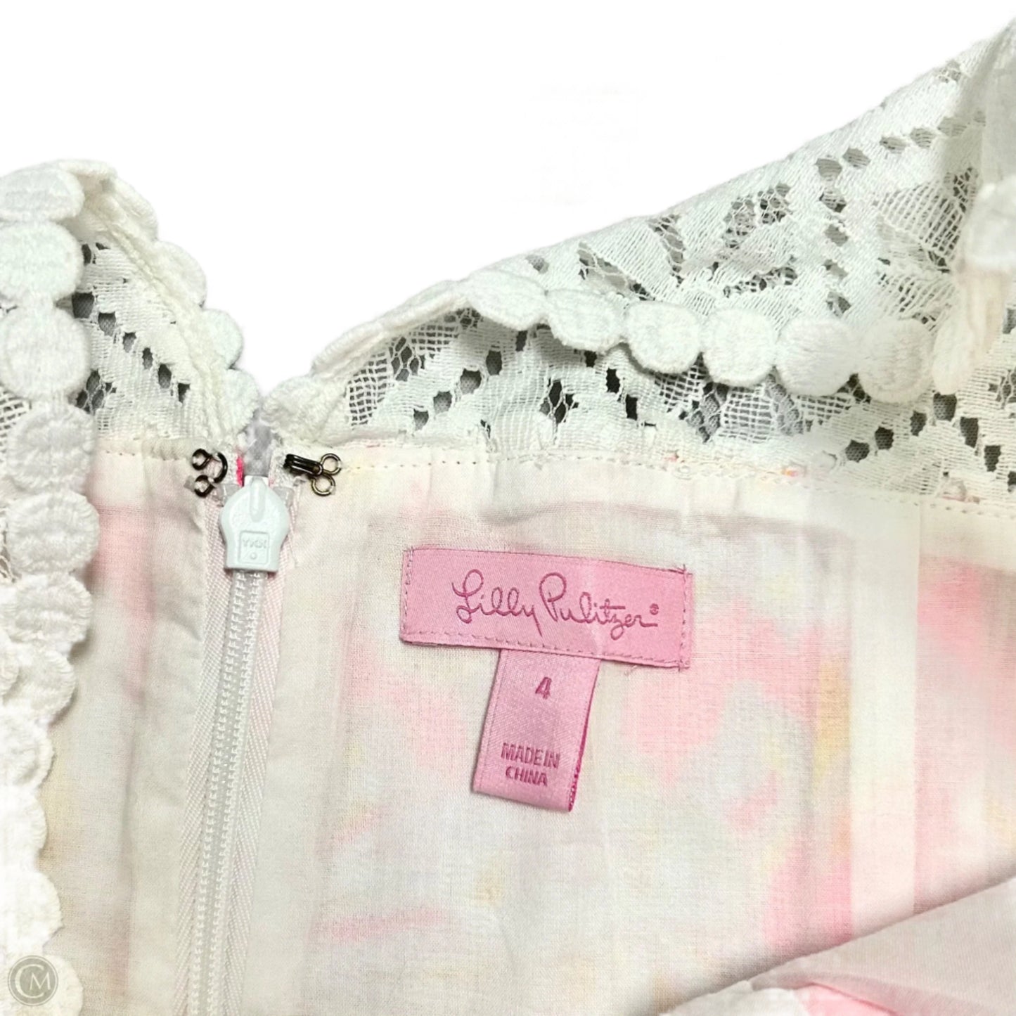 Dress Designer By Lilly Pulitzer In White Pink, Size: S