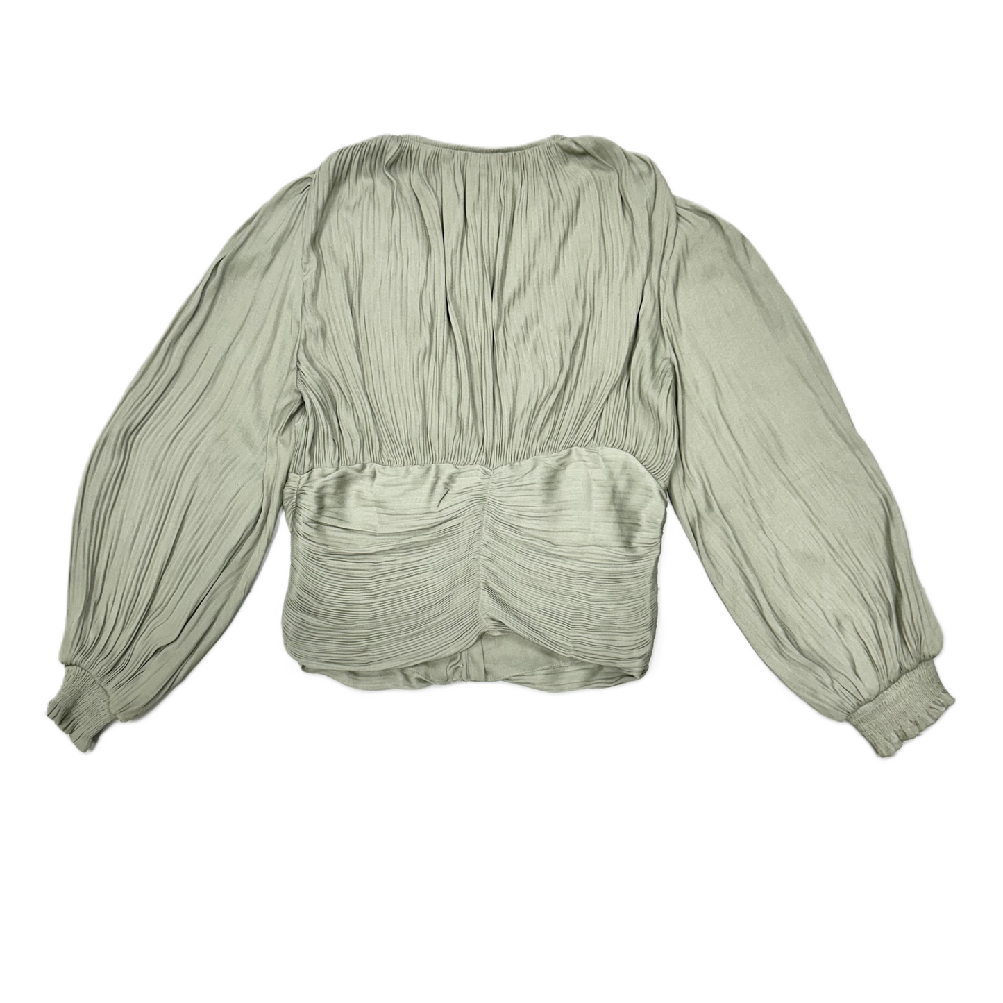 Blouse Long Sleeve By Current Air In Green, Size: M