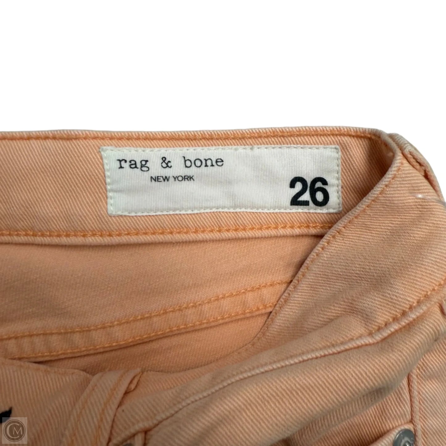 Jeans Designer By Rag & Bones Jeans In Peach, Size: 2