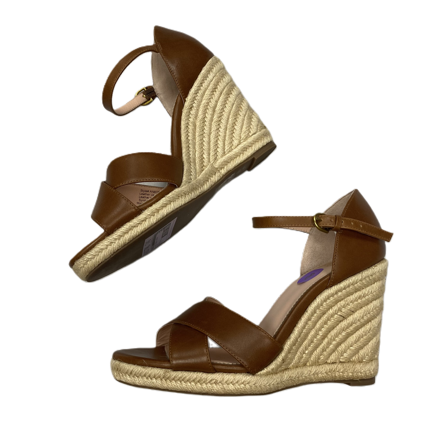 Brown Sandals Heels Wedge By J. Crew, Size: 8