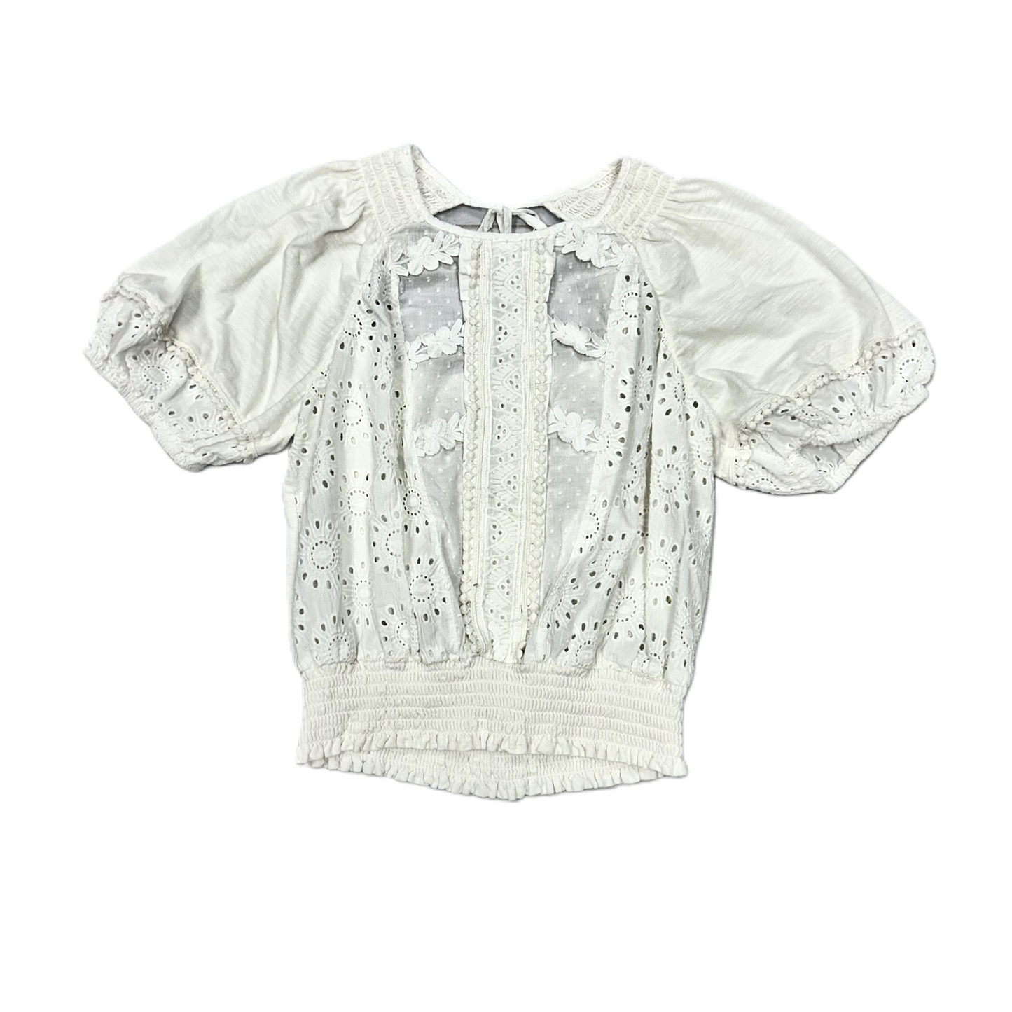 Ivory Top Short Sleeve By Porridge, Size: Xs