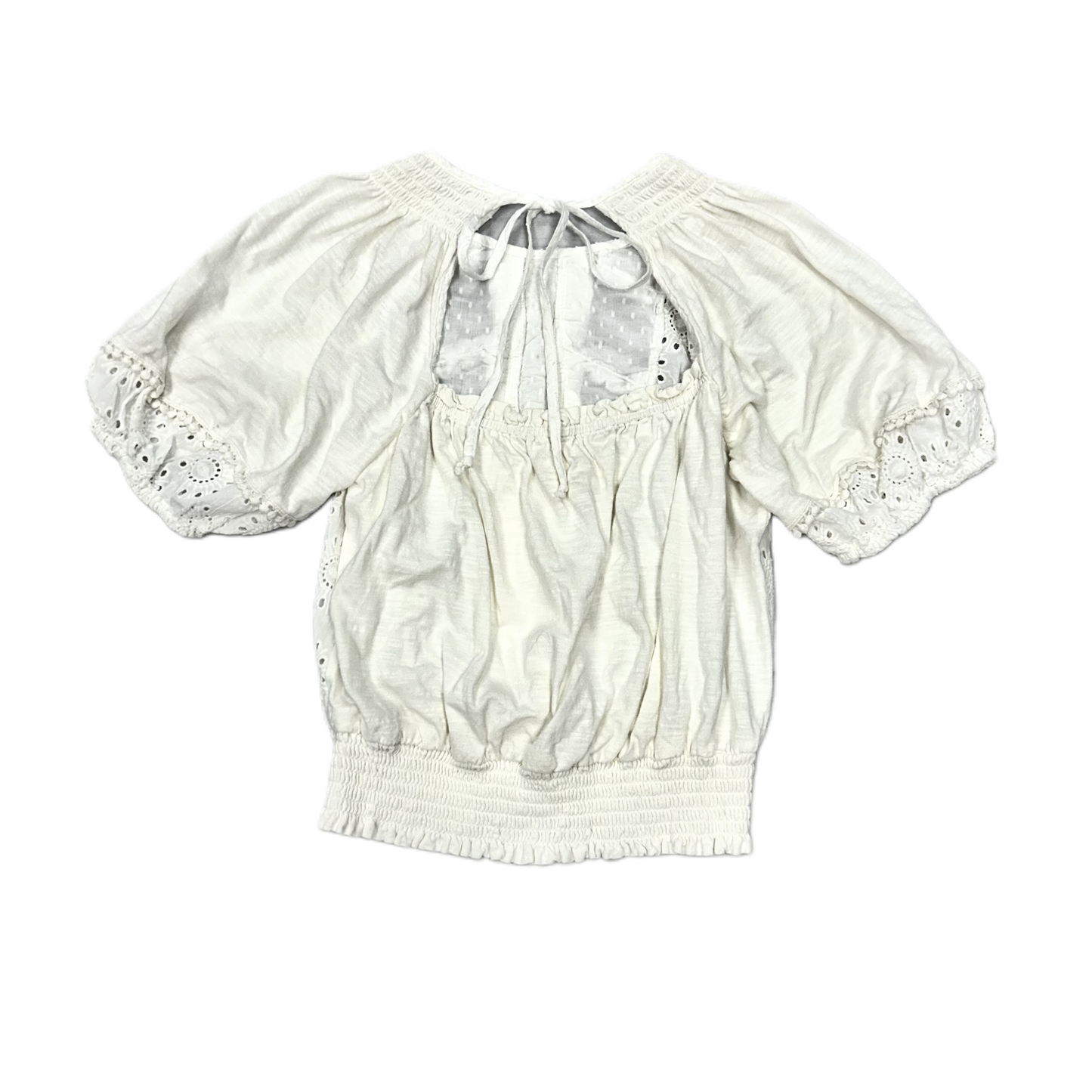 Ivory Top Short Sleeve By Porridge, Size: Xs