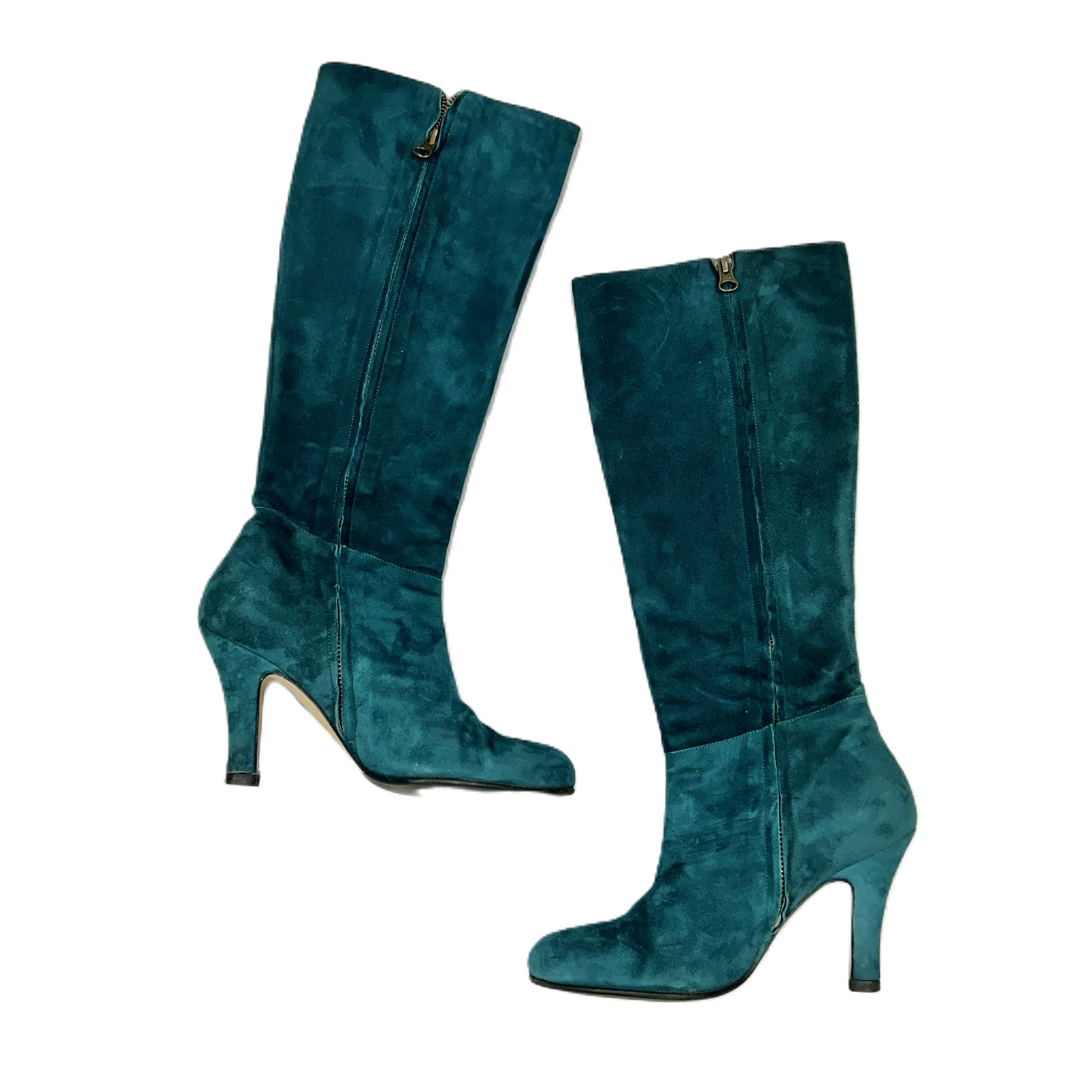 Boots Knee Heels By Lenora In Teal, Size: 5.5