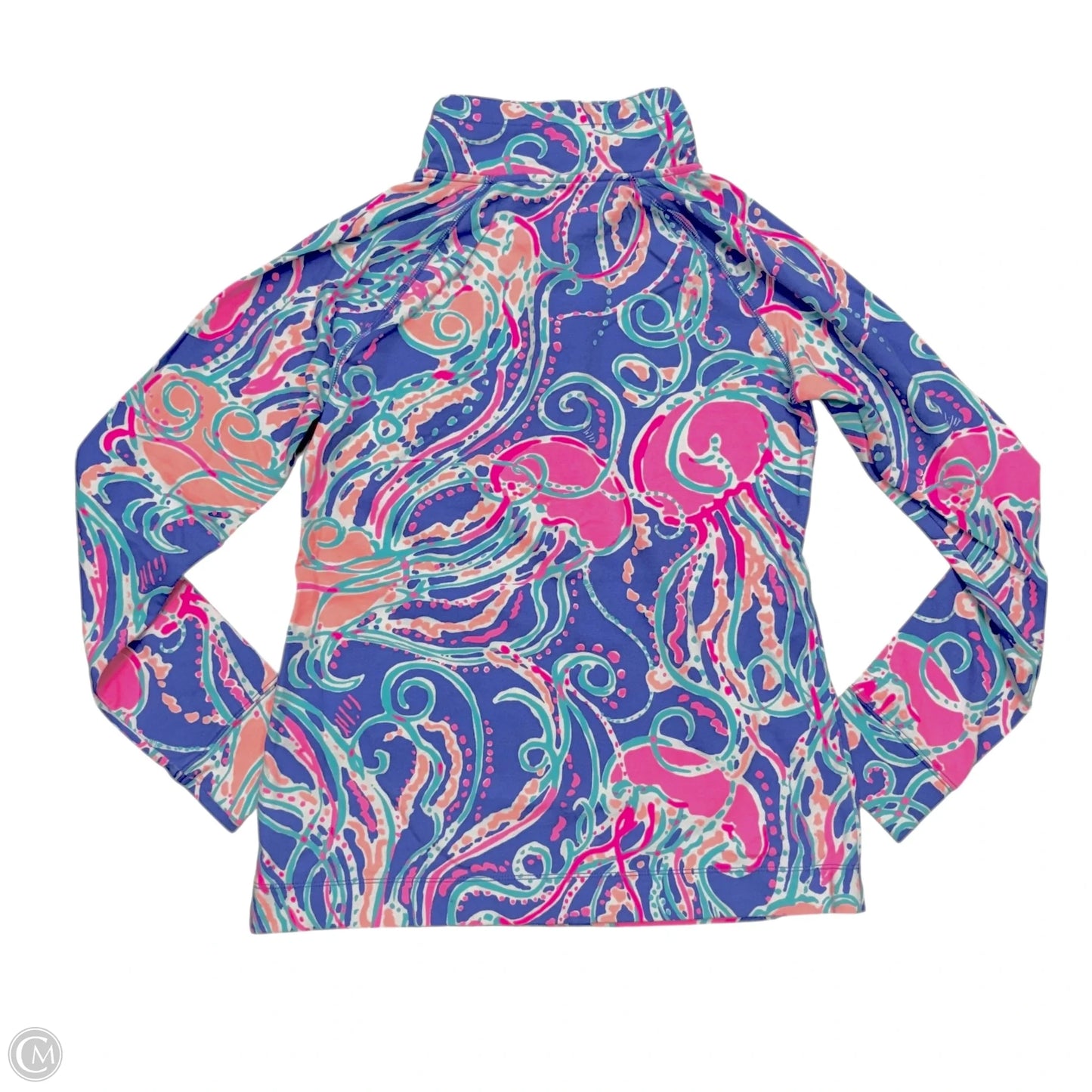 Top Long Sleeve Designer By Lilly Pulitzer In Blue & Pink, Size: S