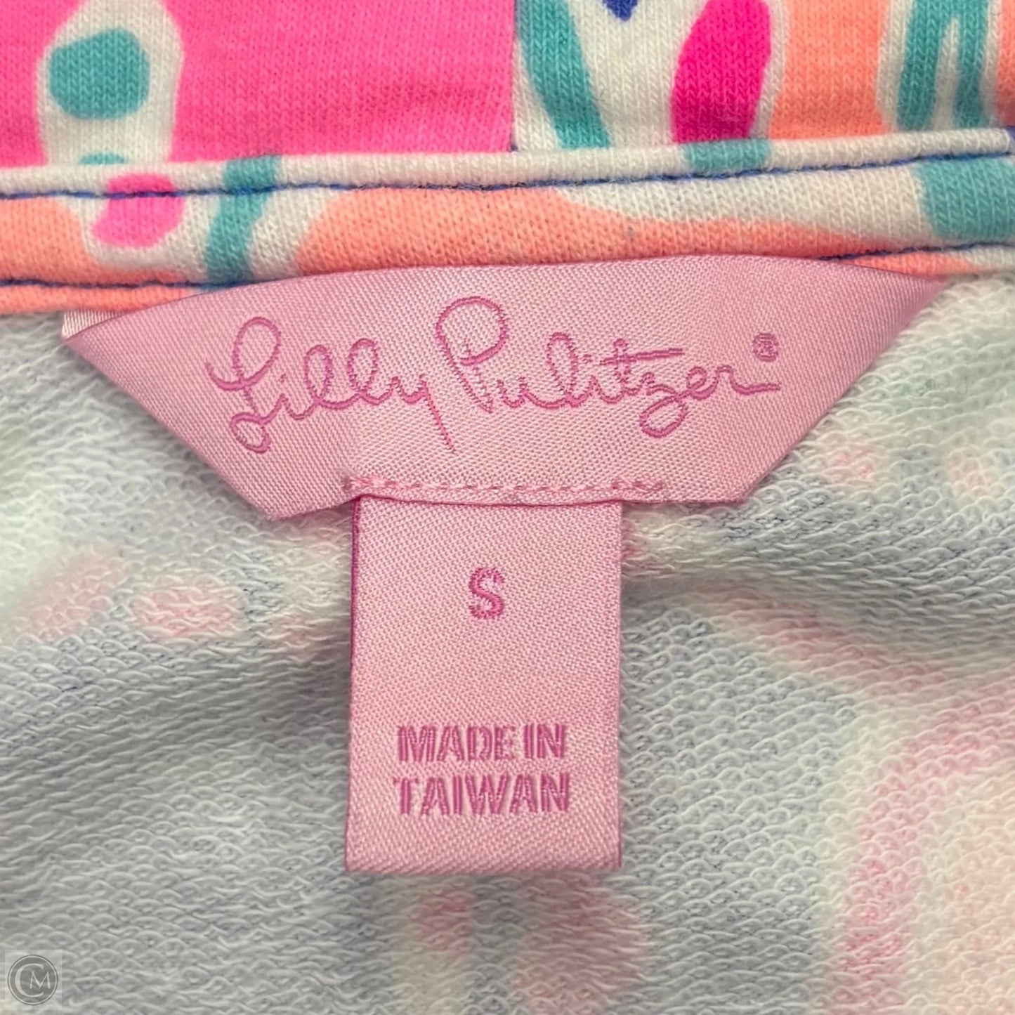 Top Long Sleeve Designer By Lilly Pulitzer In Blue & Pink, Size: S