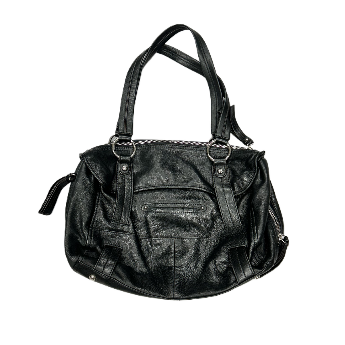 Handbag Leather By B. Makowsky, Size: Medium